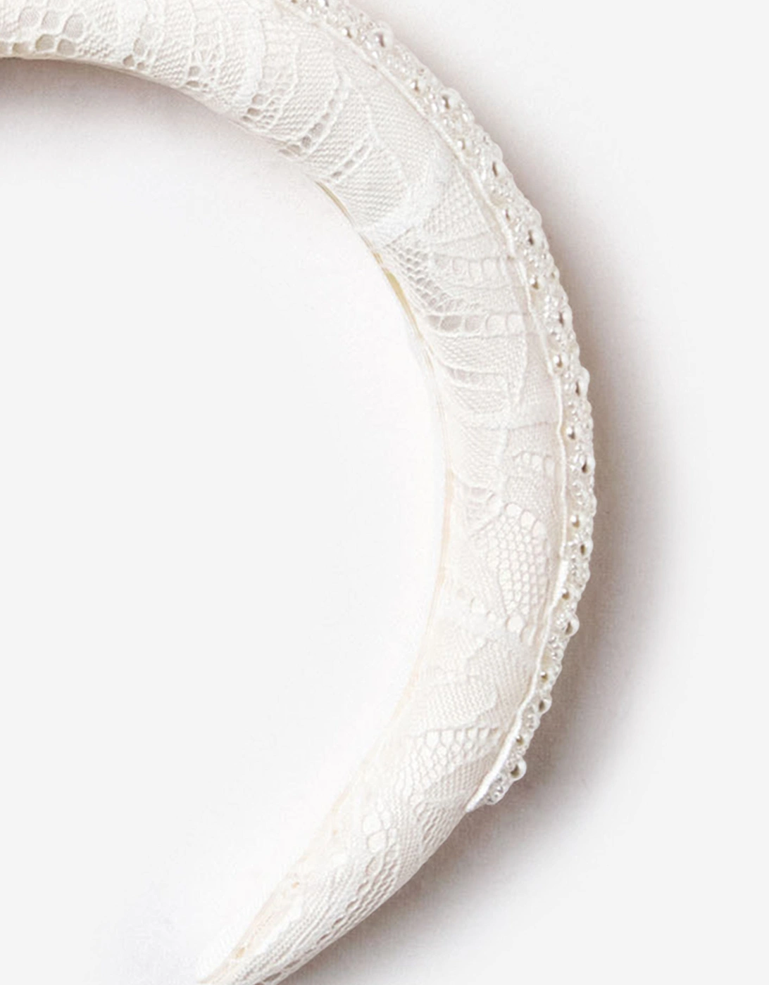 Girls Lace Headband in White