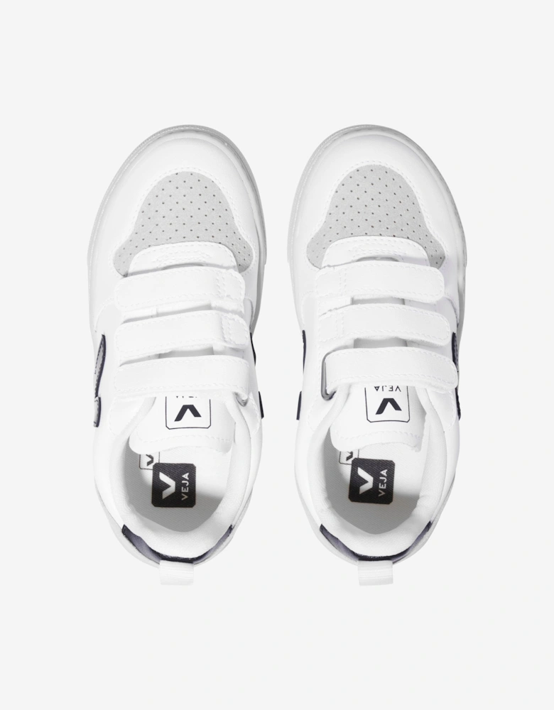 Kids Canvas V-10 Trainers in White