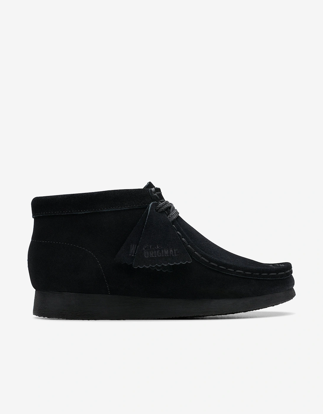 Clarks Clarks Kids Suede Wallabee Boots in Black (Wide Fit)