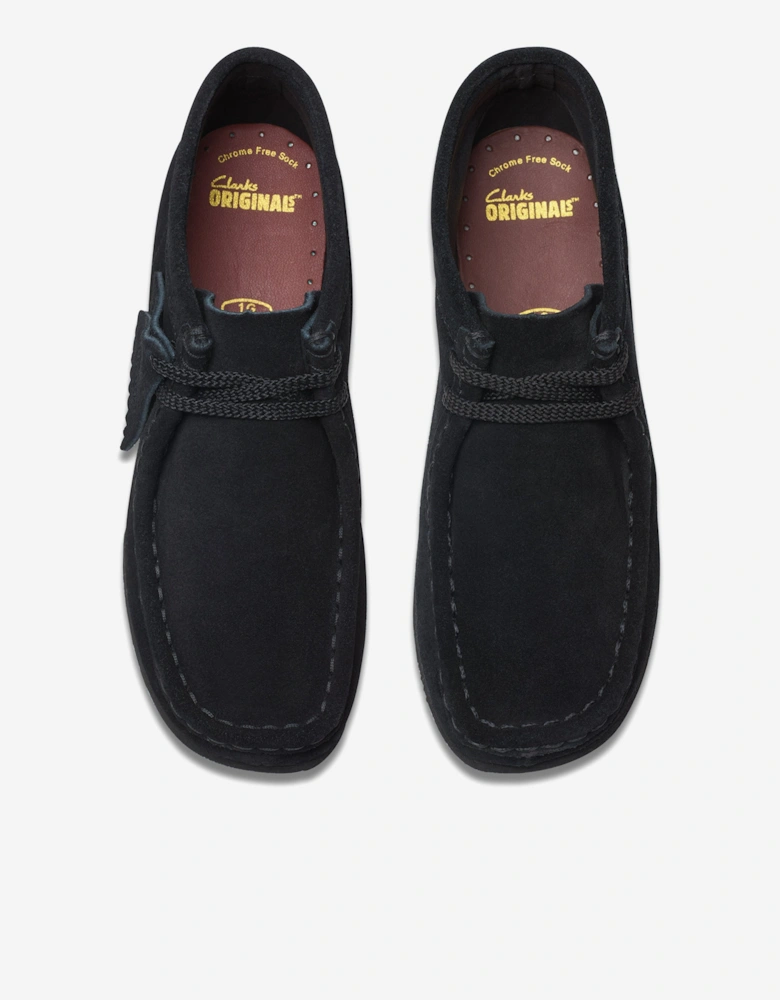Kids Suede Wallabee Boots in Black