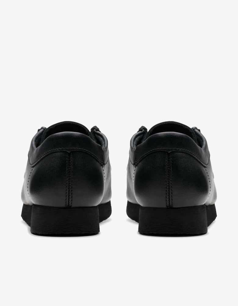 Kids Leather Wallabee Shoes in Black