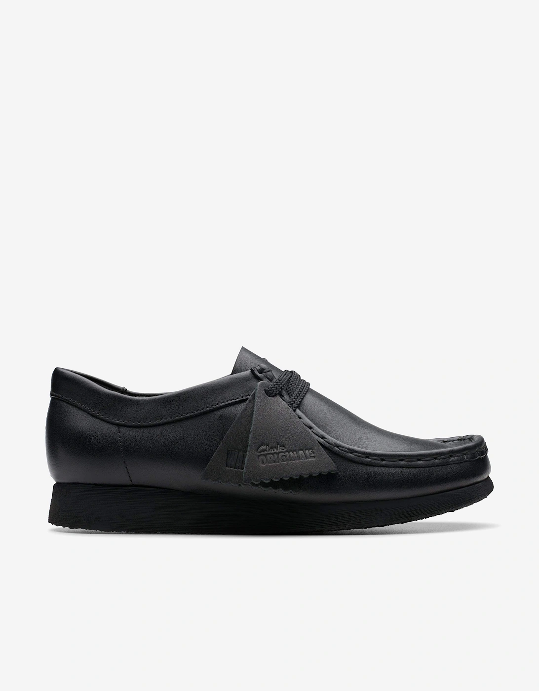 Kids Leather Wallabee Shoes in Black, 5 of 4