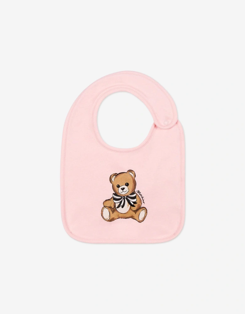 Baby Girls Teddy Bear Babygrow Gift Set in Pink