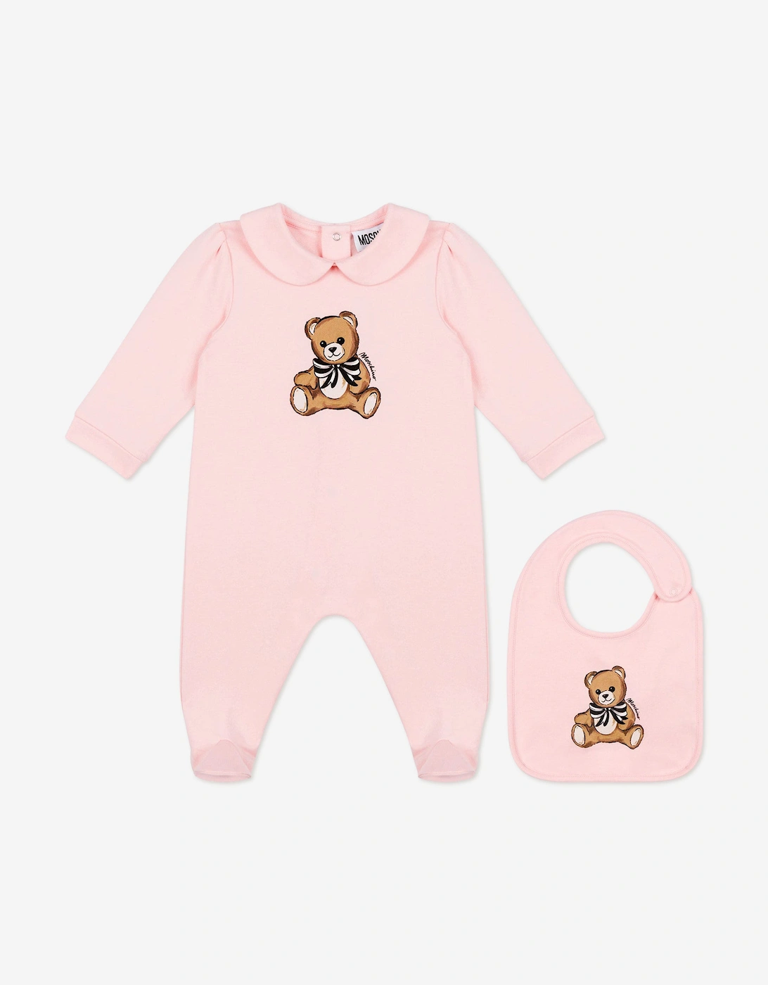 Baby Girls Teddy Bear Babygrow Gift Set in Pink, 5 of 4