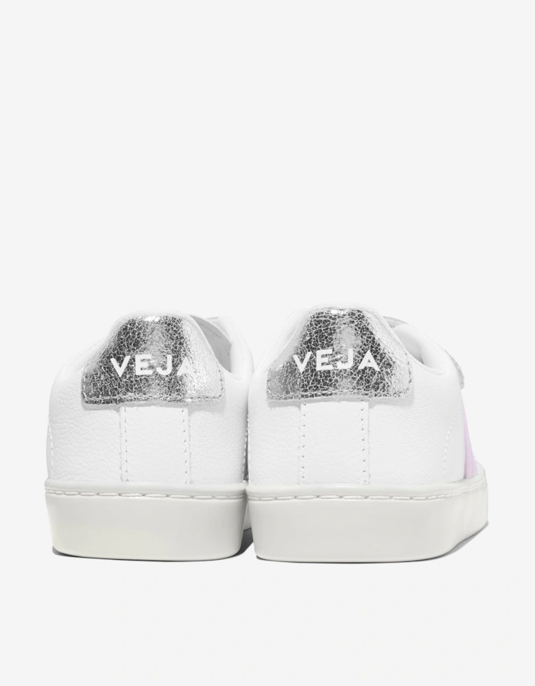 Girls ChromeFree Leather Esplar Trainers in White