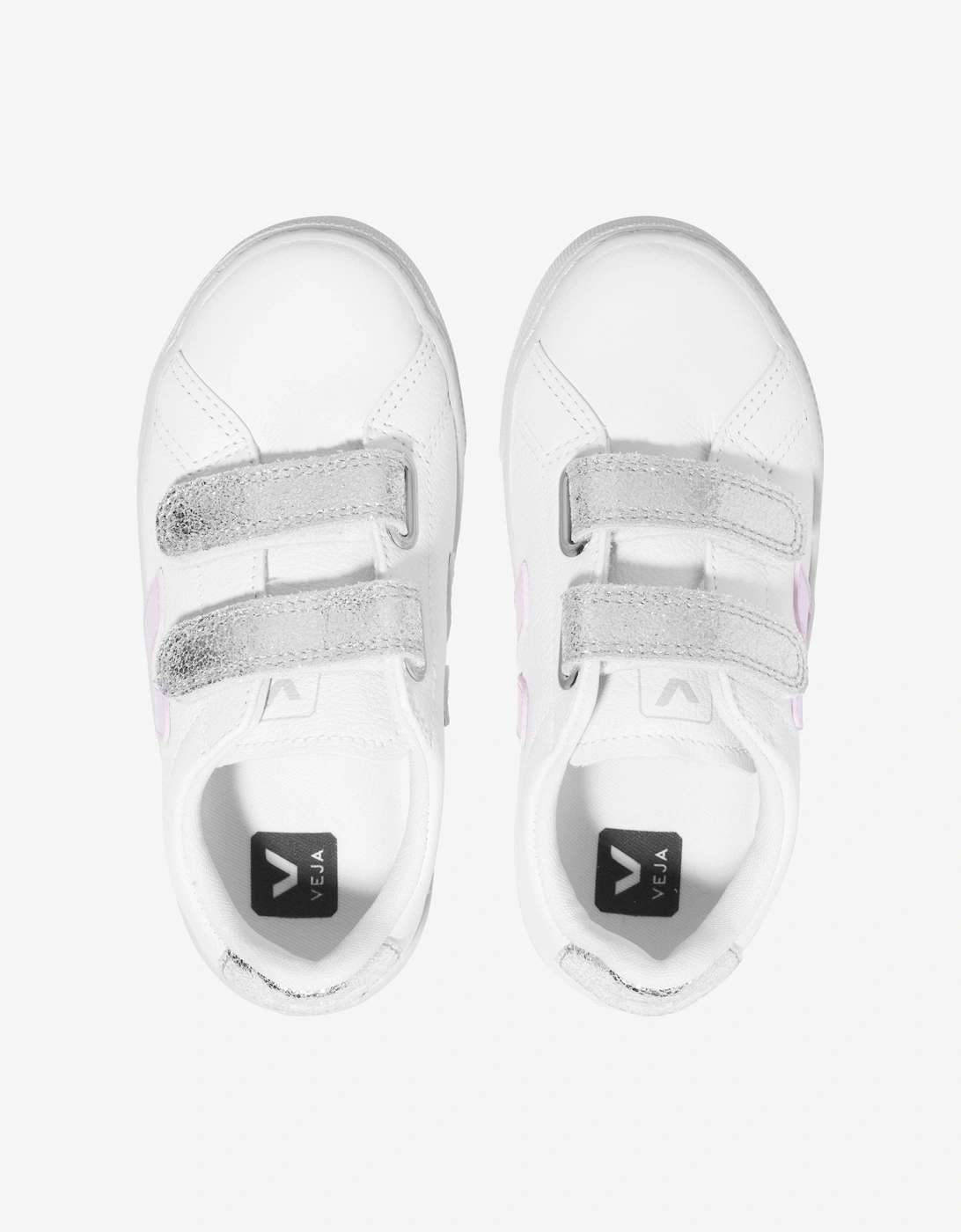 Girls ChromeFree Leather Esplar Trainers in White