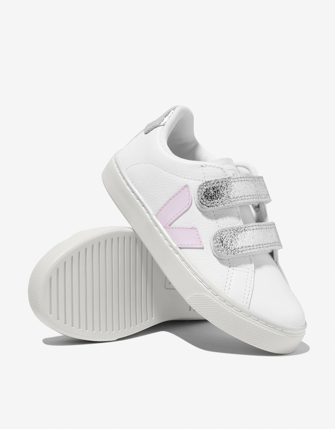 Girls ChromeFree Leather Esplar Trainers in White