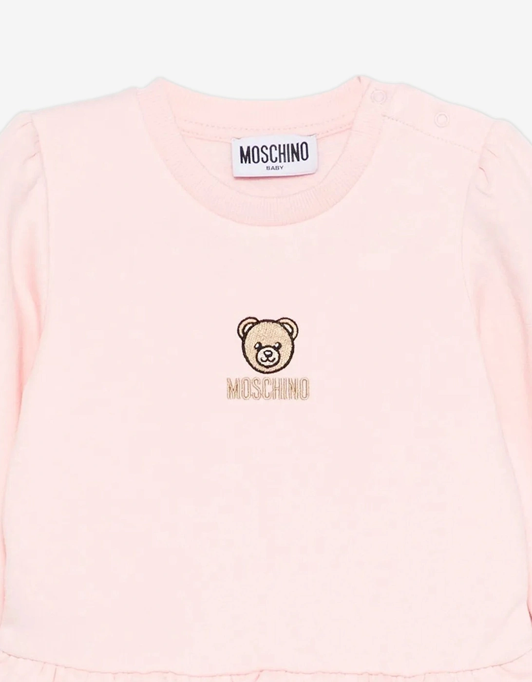 Baby Girls Bear Logo Dress in Pink