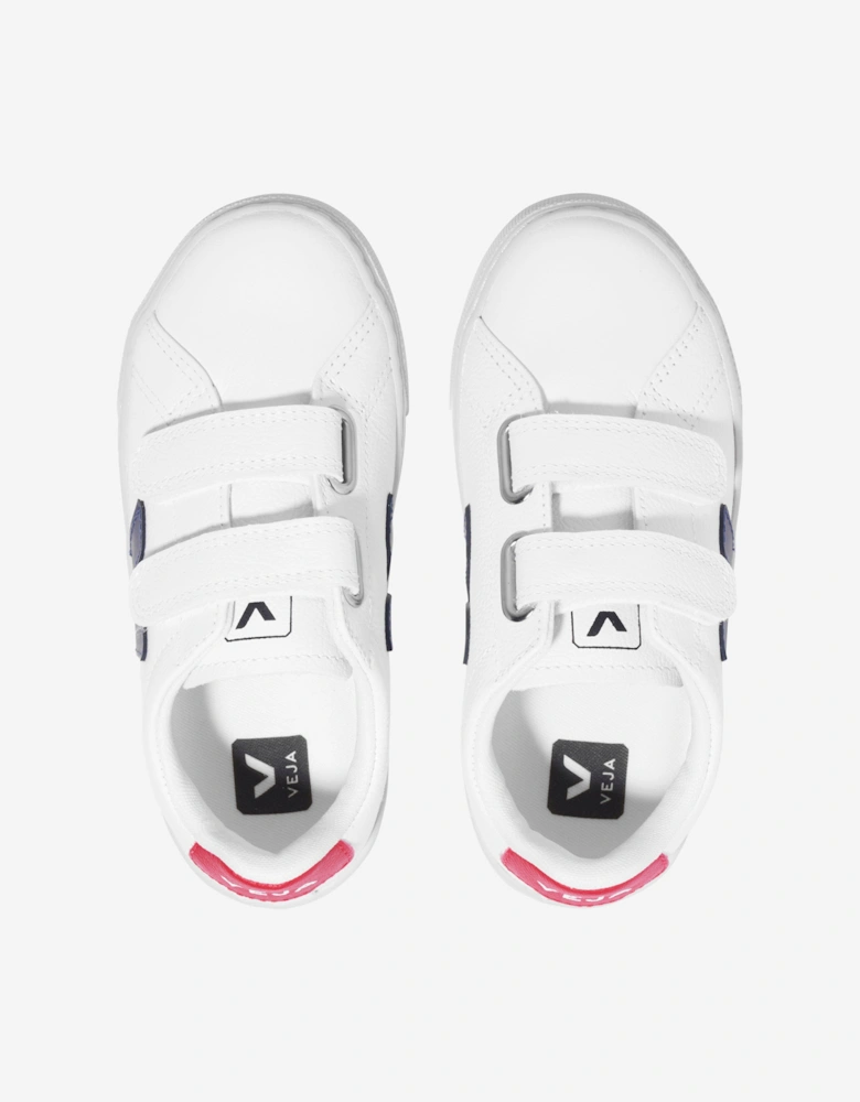 Kids Small Esplar Velcro Trainers in White
