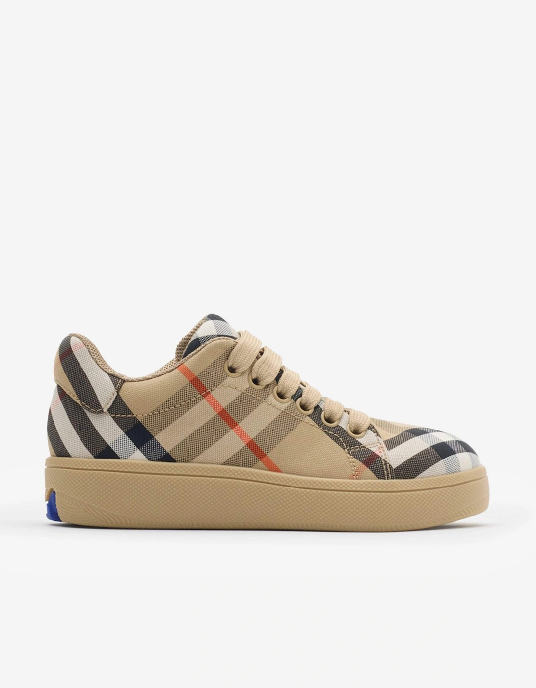 Kids Cambridge Check Trainers in Beige, 5 of 4