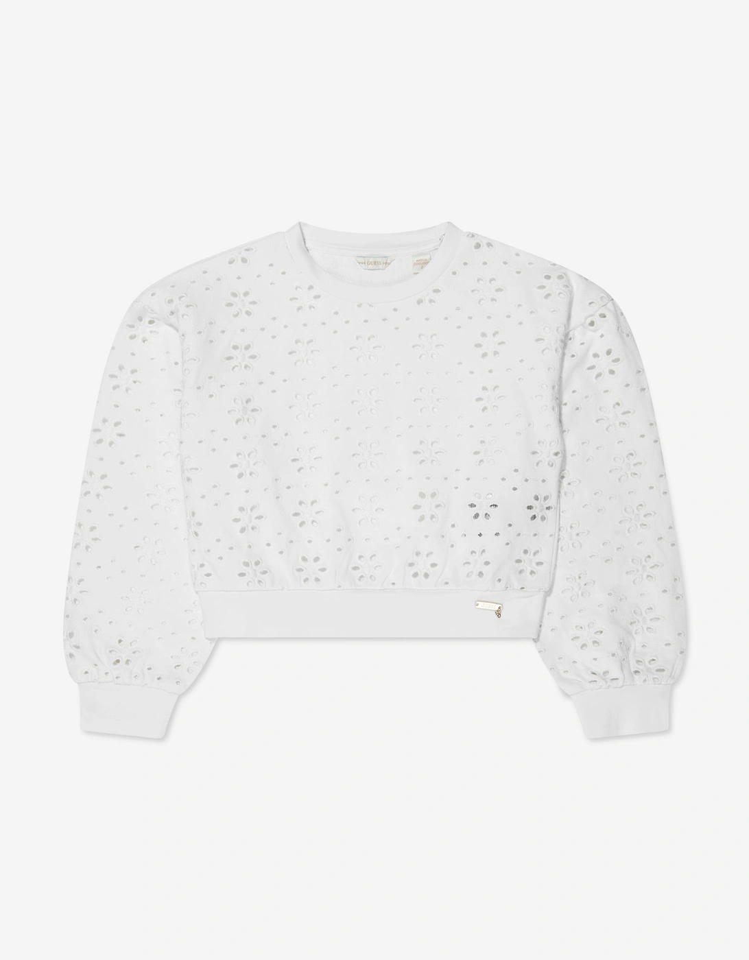 Girls Sangallo Sweatshirt in White, 5 of 4