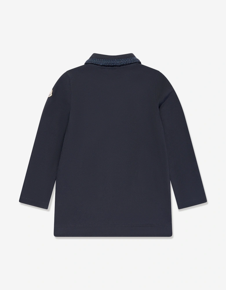 Enfant Girls Pocket Polo Dress in Navy