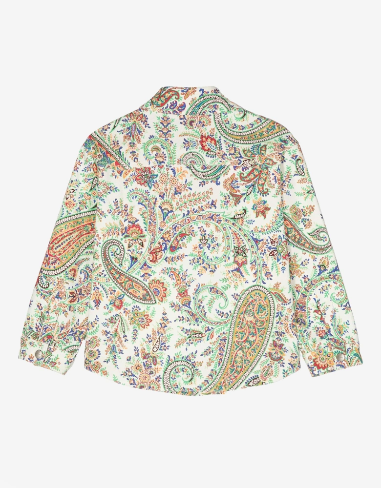Girls Floral Paisley Jacket in Multicolour