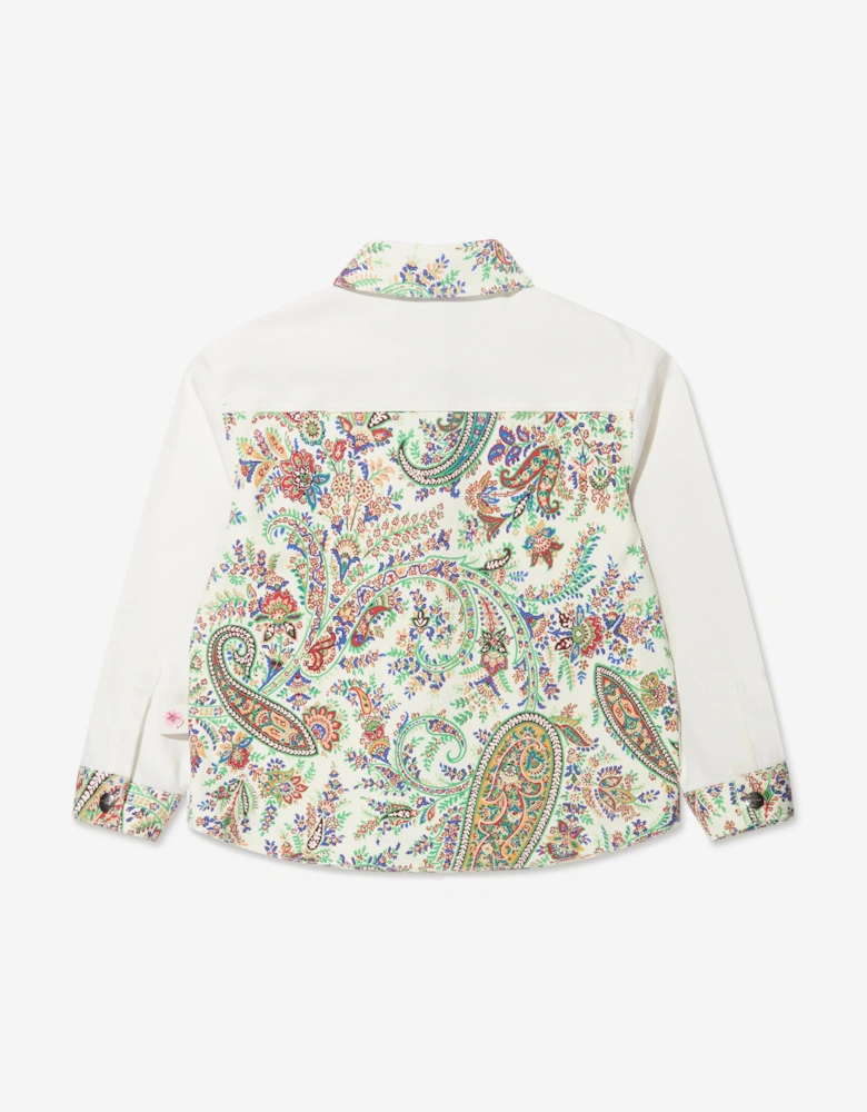 Girls Floral Paisley Jacket in Multicolour