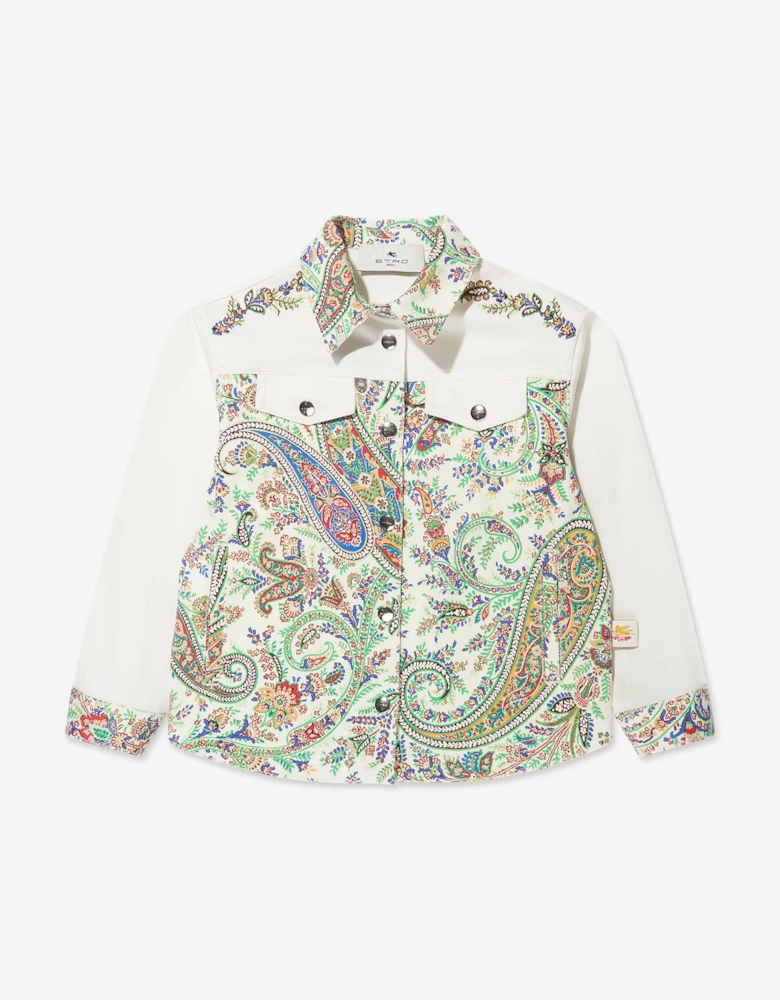 Girls Floral Paisley Jacket in Multicolour
