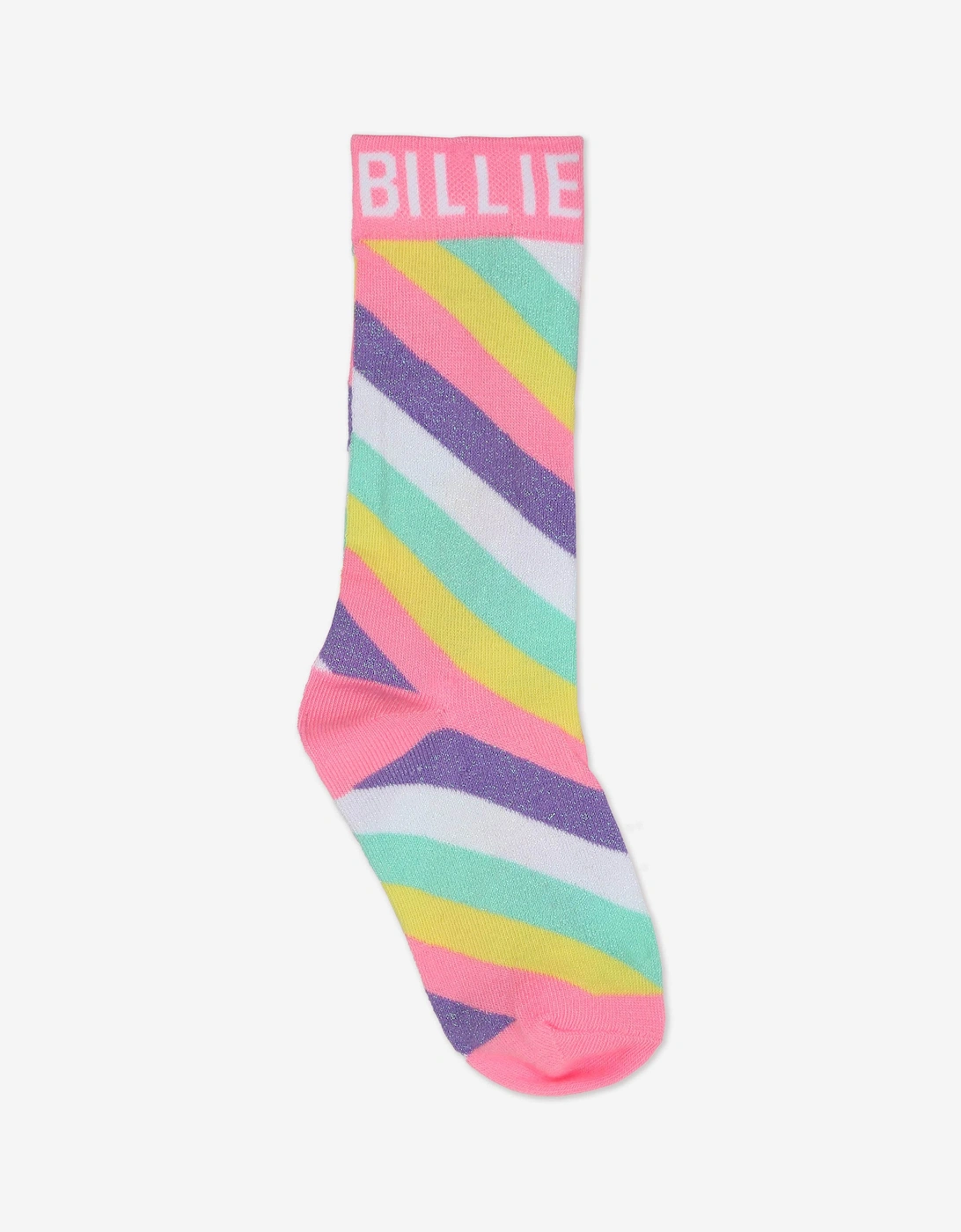 Billieblush Girls Striped Logo Socks in Multicolour, 5 of 4