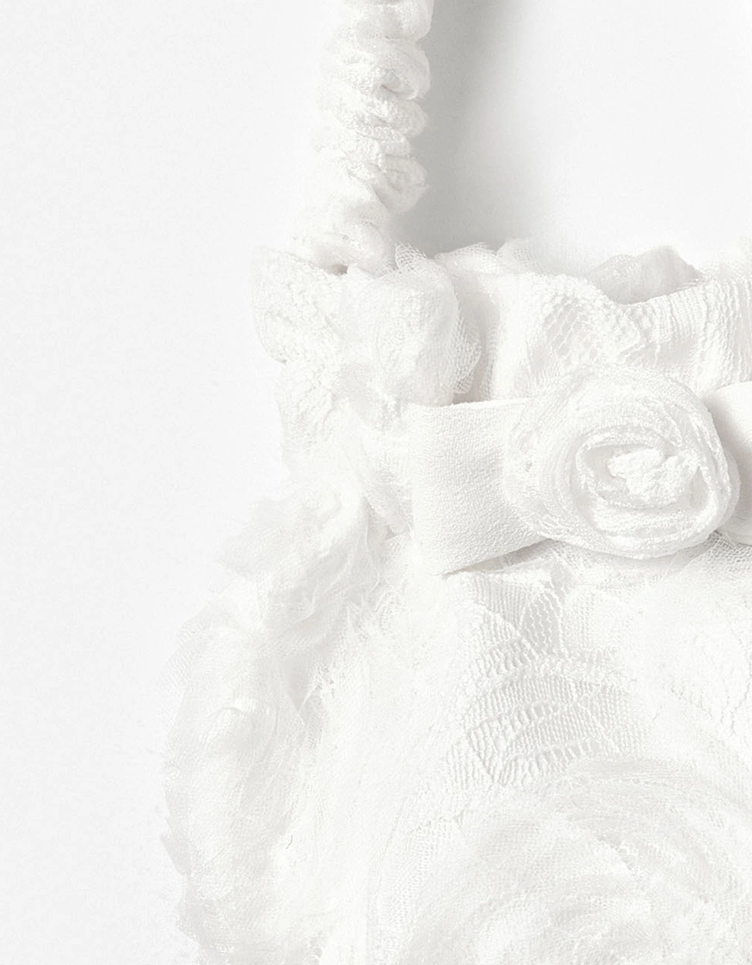 Girls Lace Bag in White (16.5cm)
