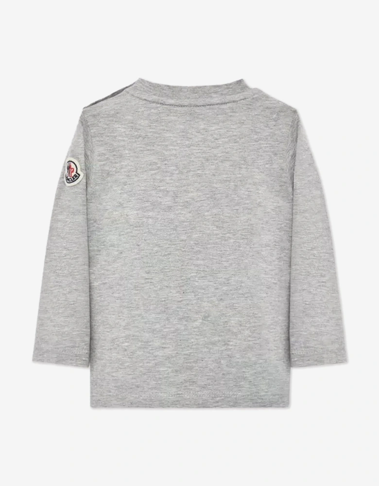 Enfant Baby Girls Long Sleeve Logo T-Shirt in Grey