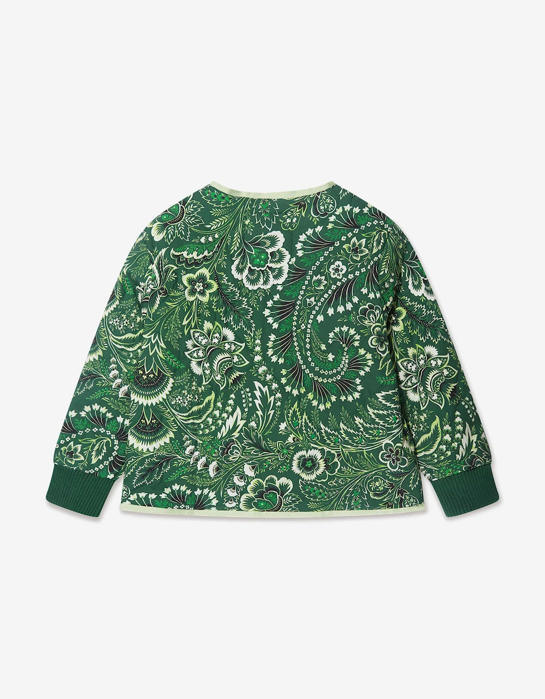 Girls Floral Paisley Jacket in Green