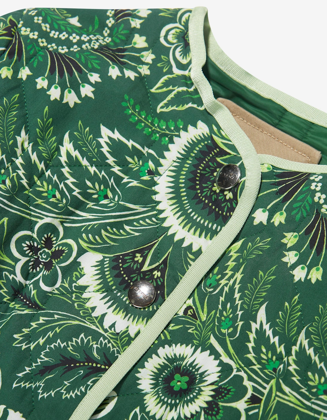 Girls Floral Paisley Jacket in Green