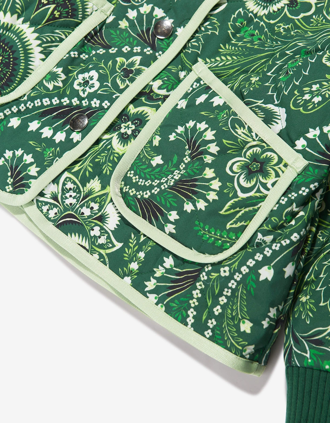 Girls Floral Paisley Jacket in Green