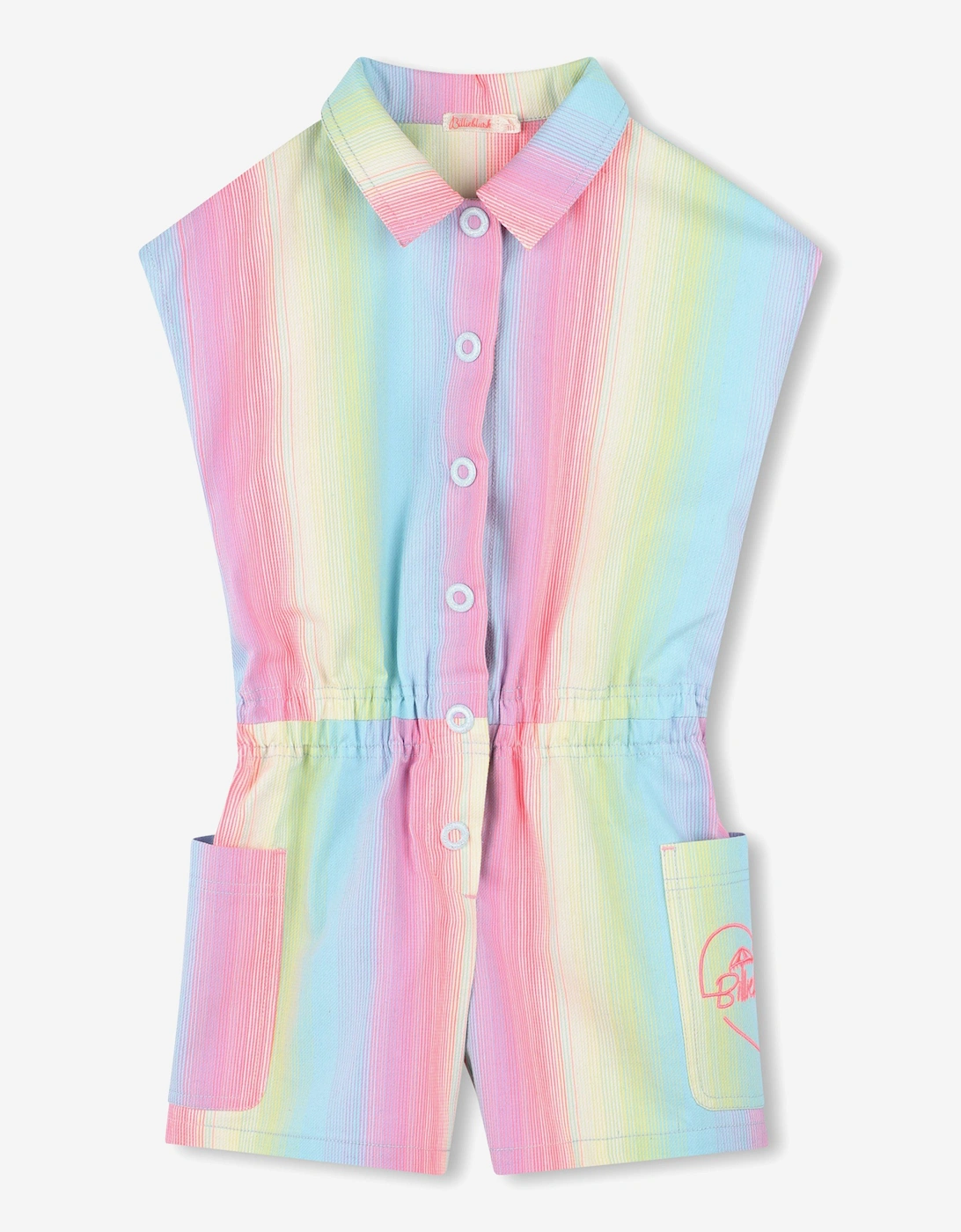 Billieblush Girls Striped Playsuit in Multicolour, 5 of 4