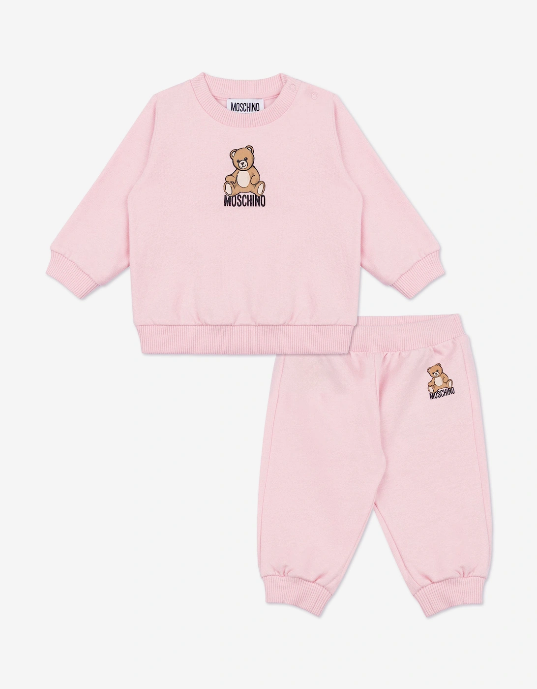 Baby Girls Teddy Bear Tracksuit in Pink, 5 of 4