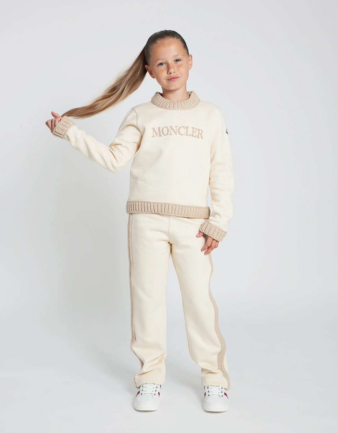 Enfant Girls Tracksuit in Ivory, 6 of 5