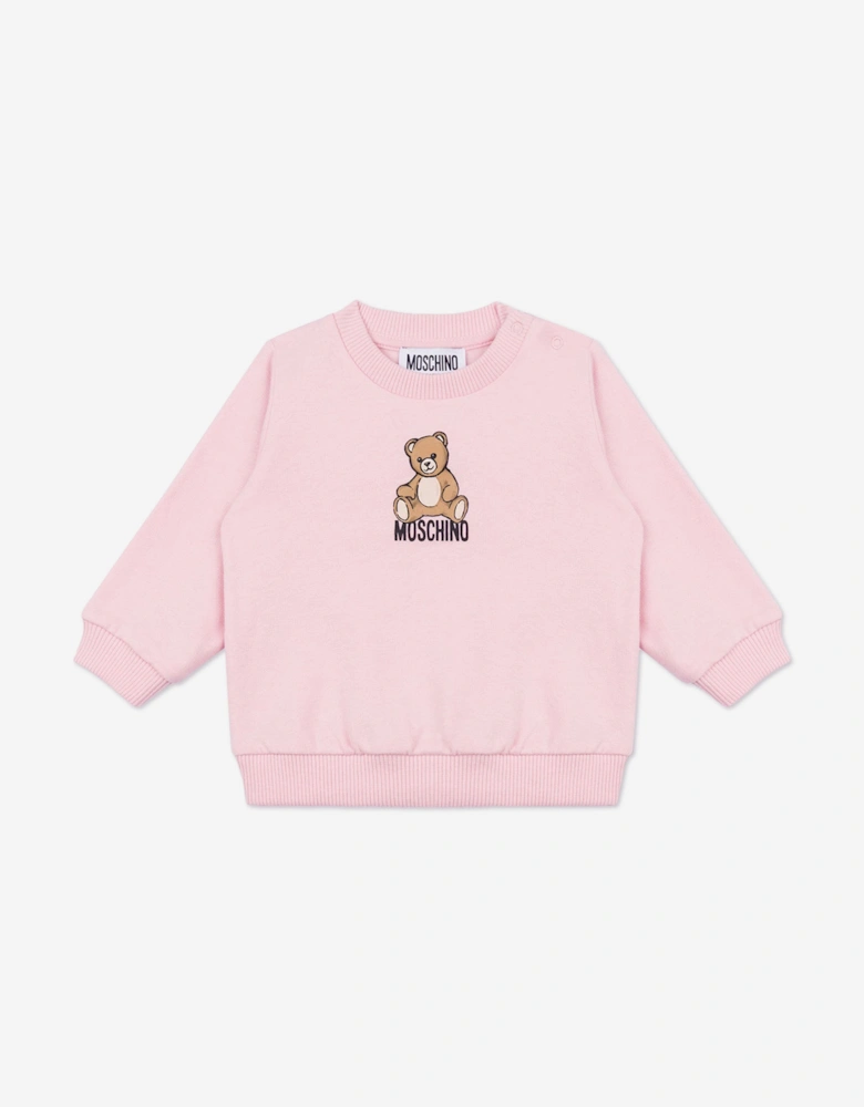 Baby Girls Teddy Bear Tracksuit in Pink