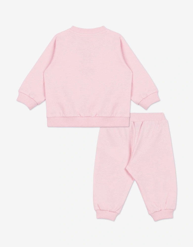 Baby Girls Teddy Bear Tracksuit in Pink