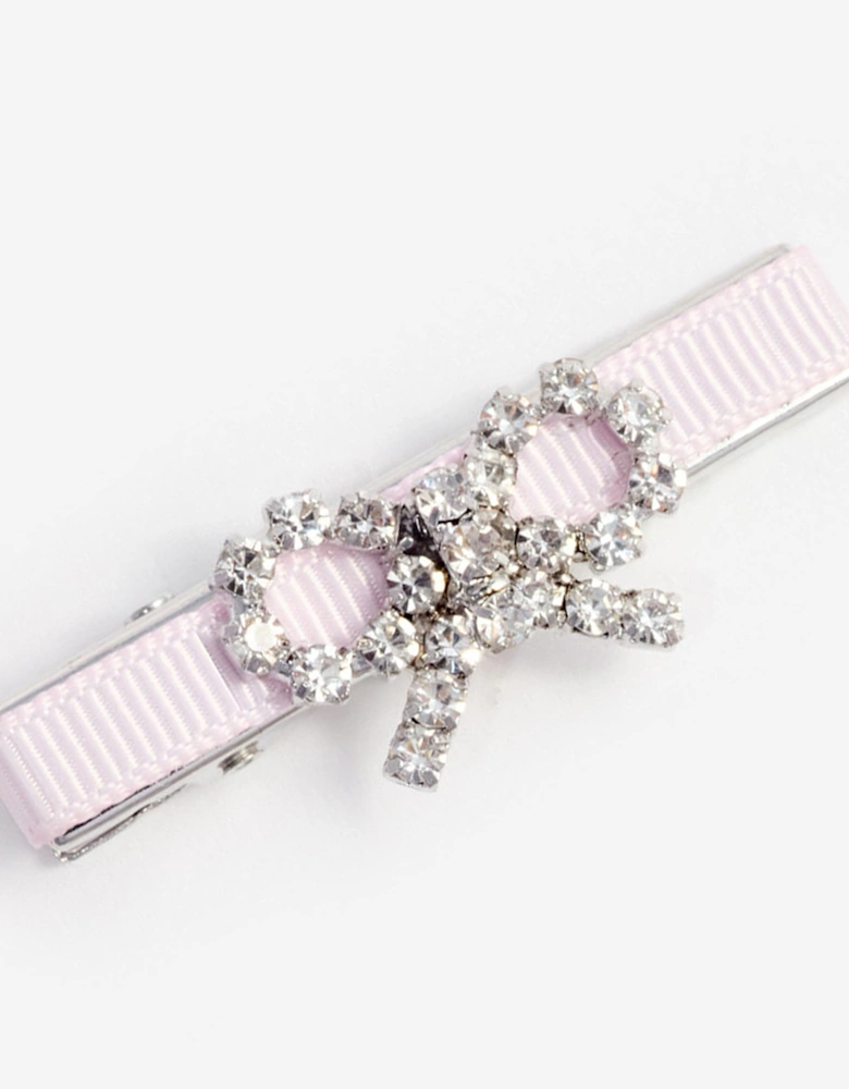 Girls Hair Clips Set in Pink