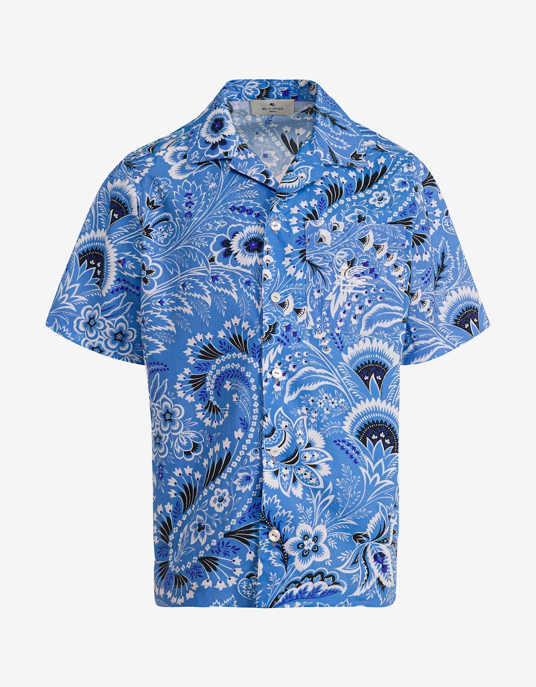 Boys Floral Paisley Shirt in Blue, 5 of 4