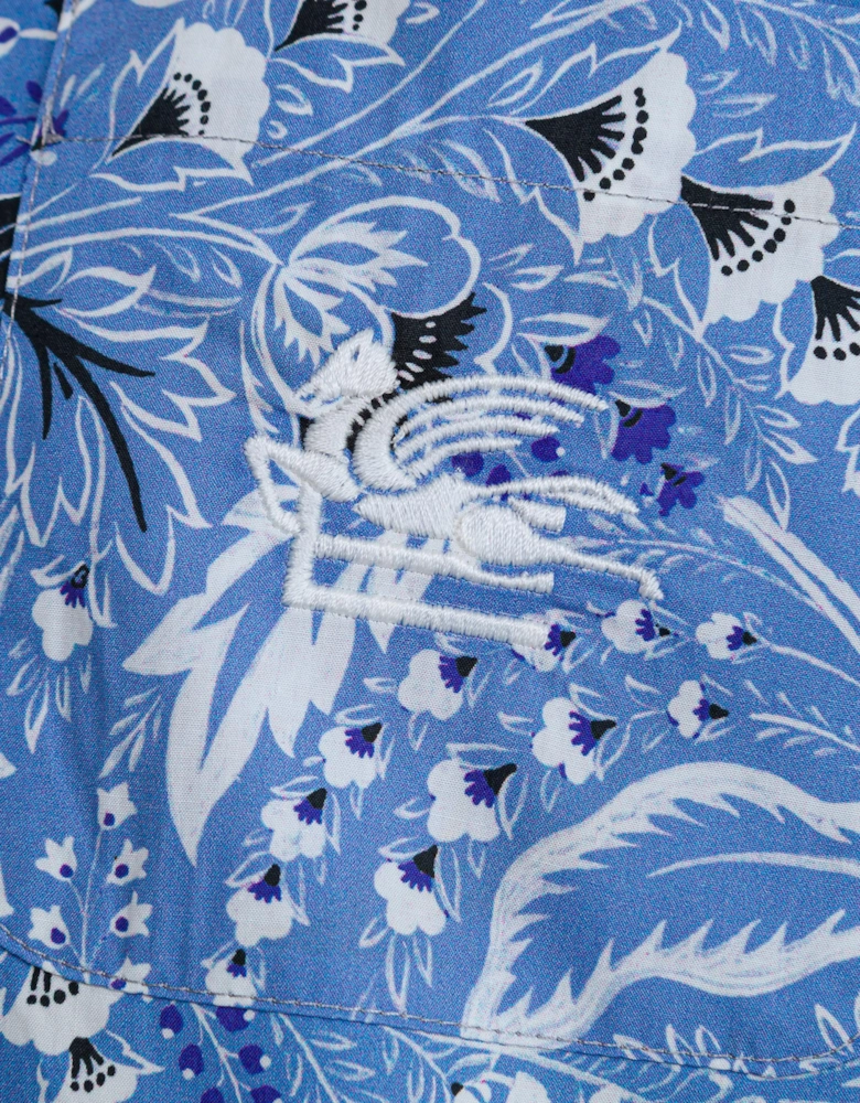 Boys Floral Paisley Shirt in Blue