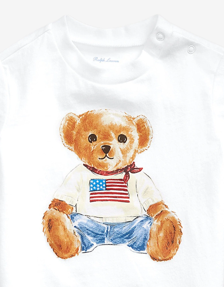 Baby Boys Polo Bear T-Shirt in White