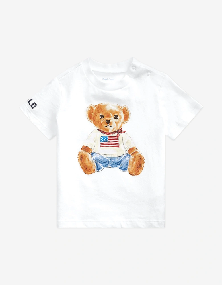Baby Boys Polo Bear T-Shirt in White