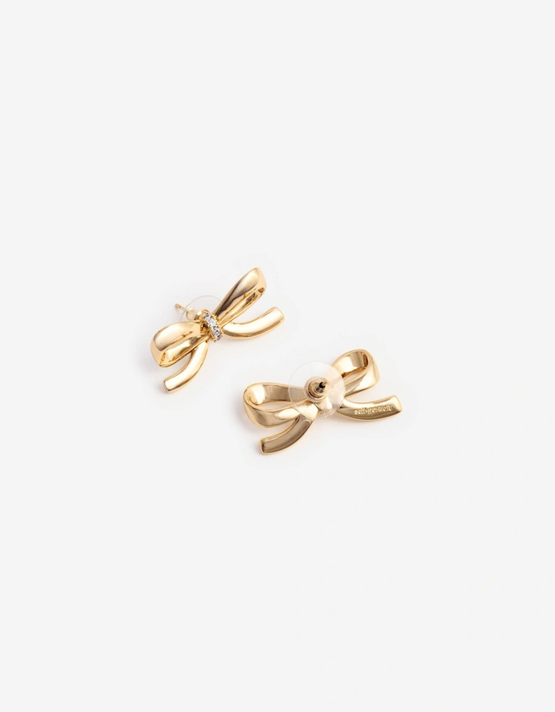 Girls Bow Earrings in Gold