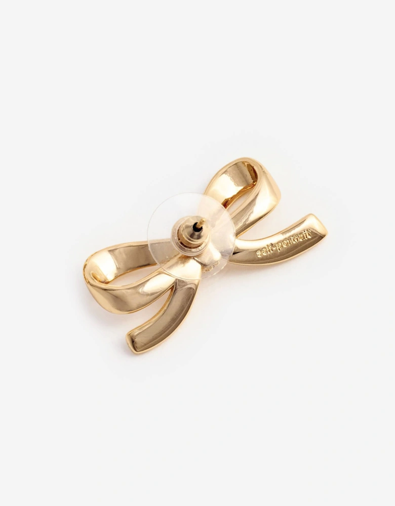 Girls Bow Earrings in Gold