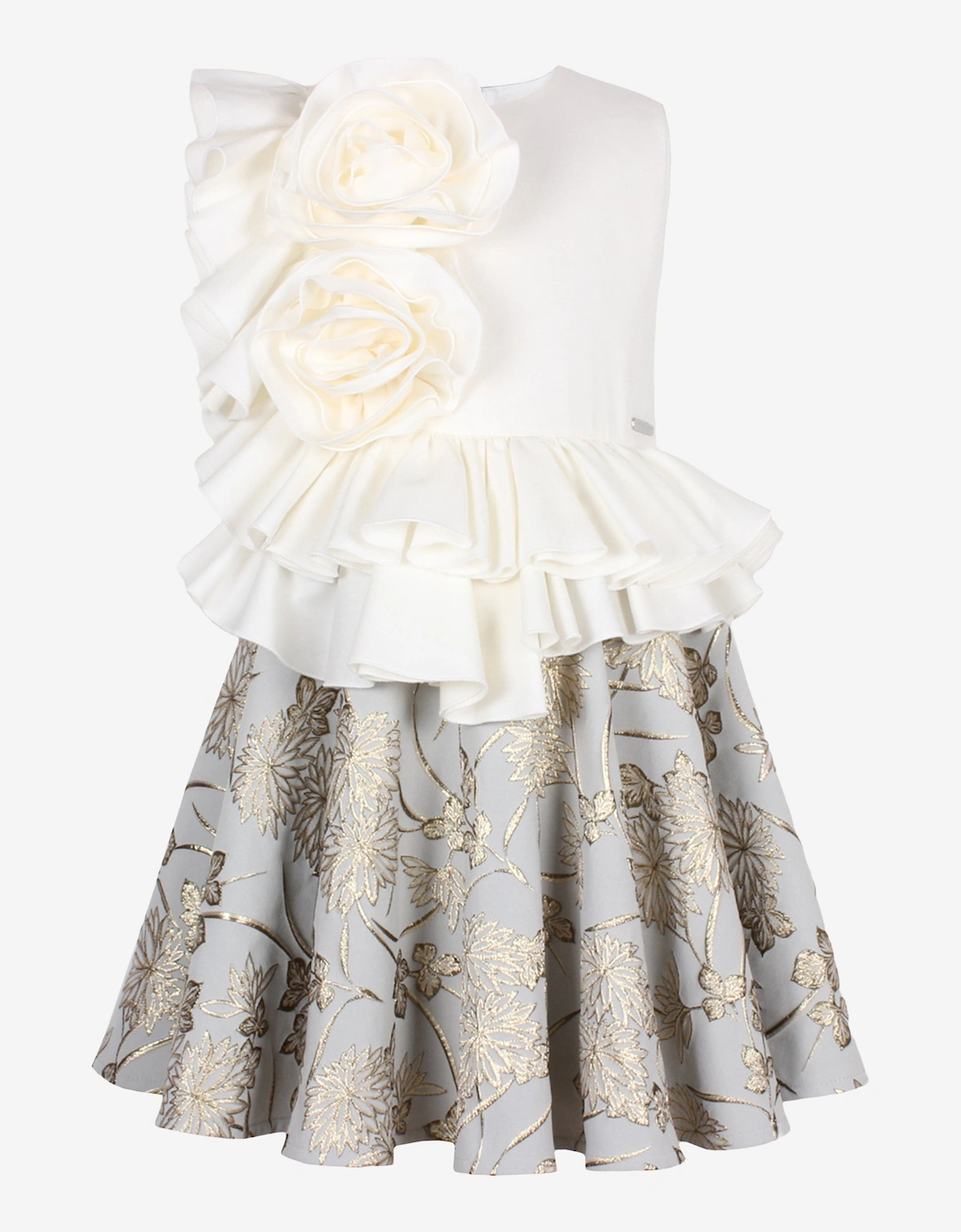 Girls In Bloom Jacquard Dress in Multicolour, 5 of 4