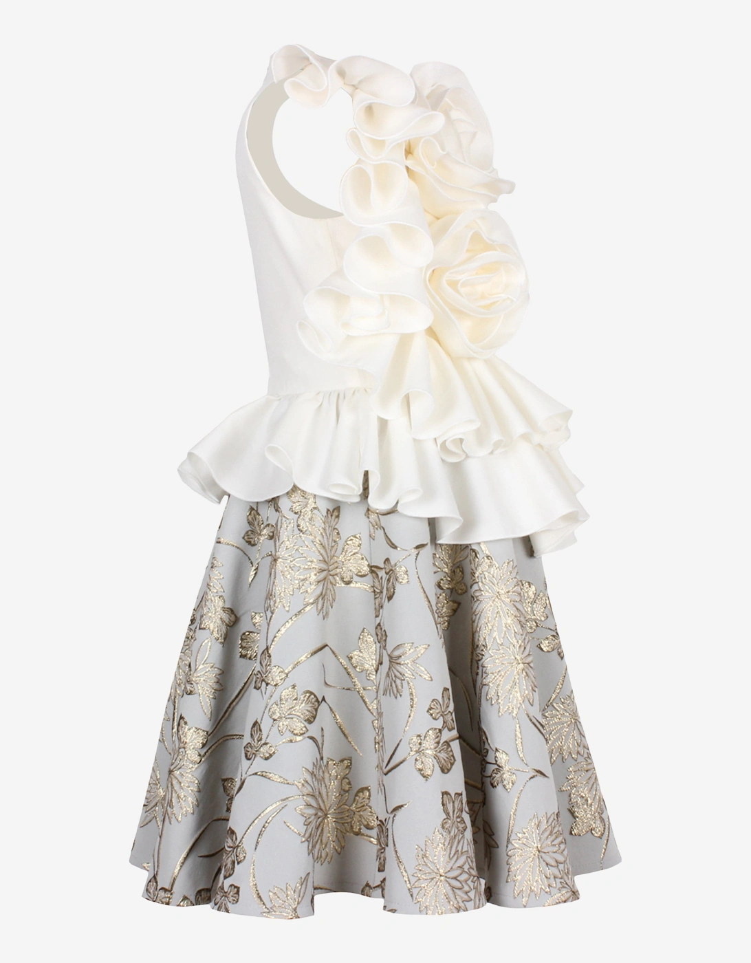 Girls In Bloom Jacquard Dress in Multicolour