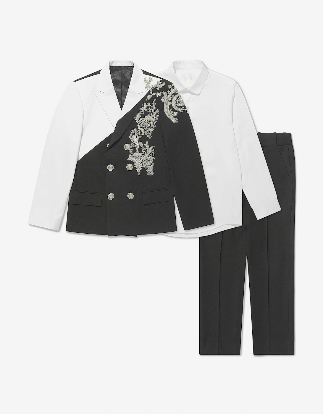Boys Avram Suit in Black, 5 of 4