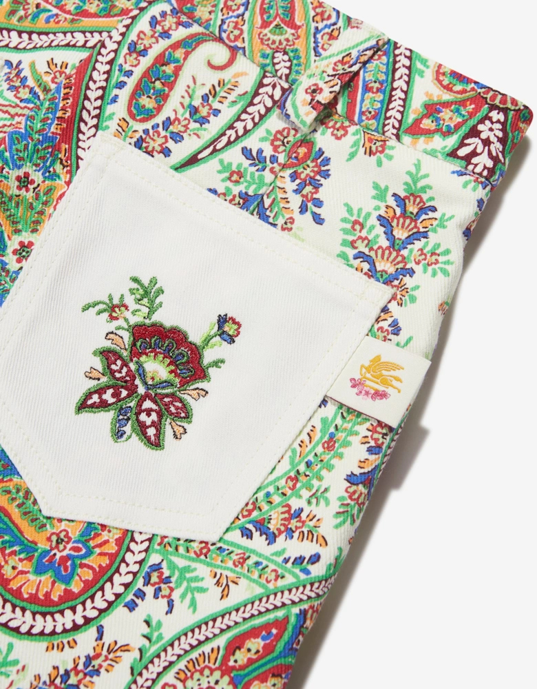 Girls Floral Paisley Shorts in Multicolour