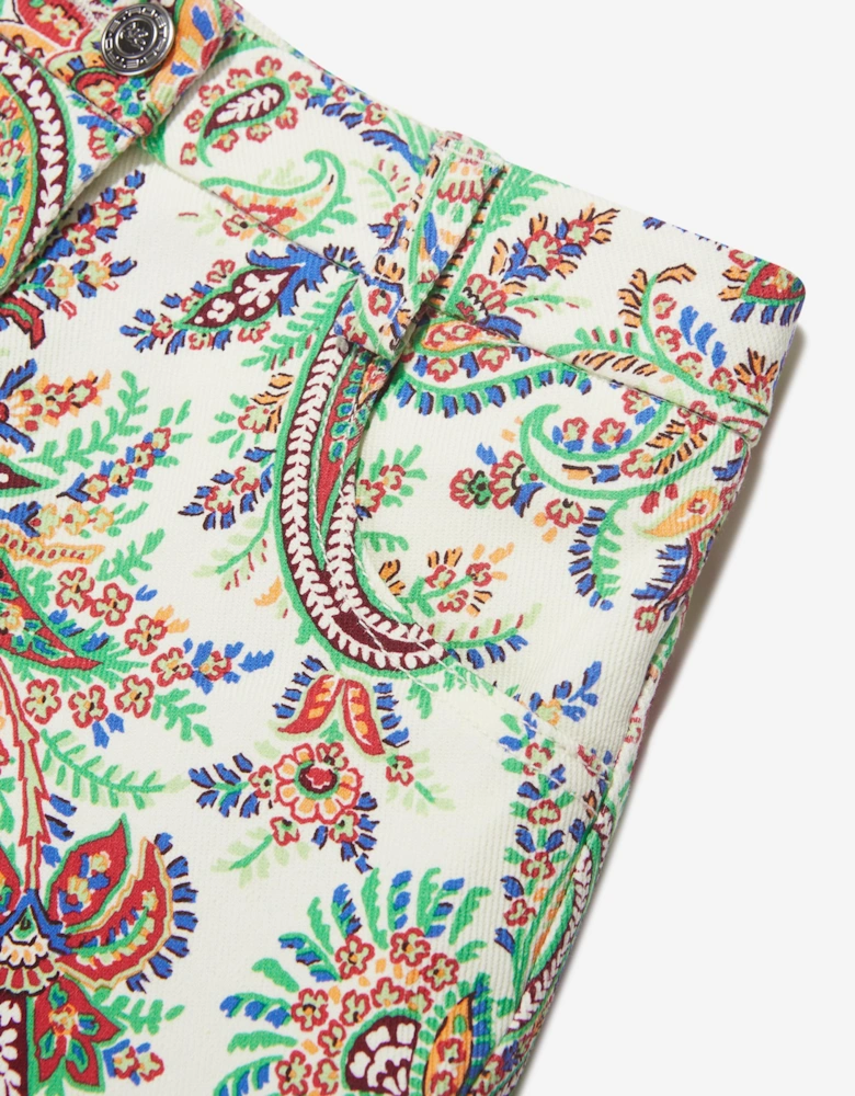 Girls Floral Paisley Shorts in Multicolour