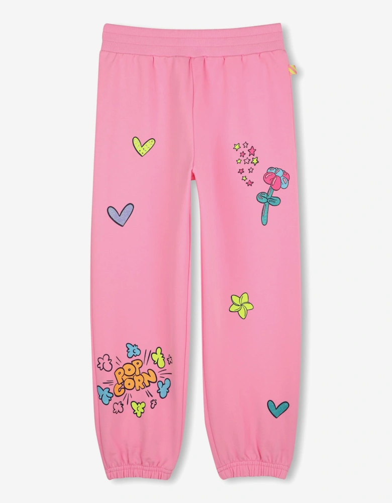 Billieblush Girls Illustrated Joggers in Pink