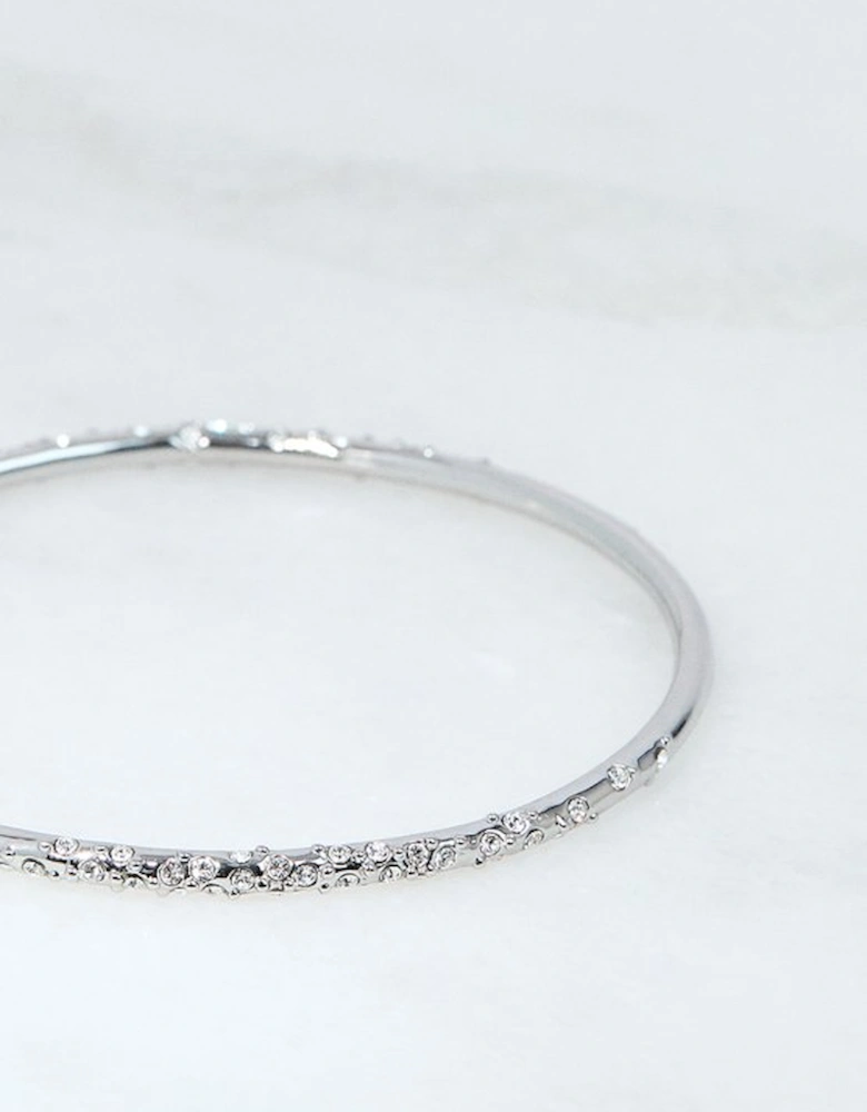 Hand Set European Crystal Sprinkle Bangle