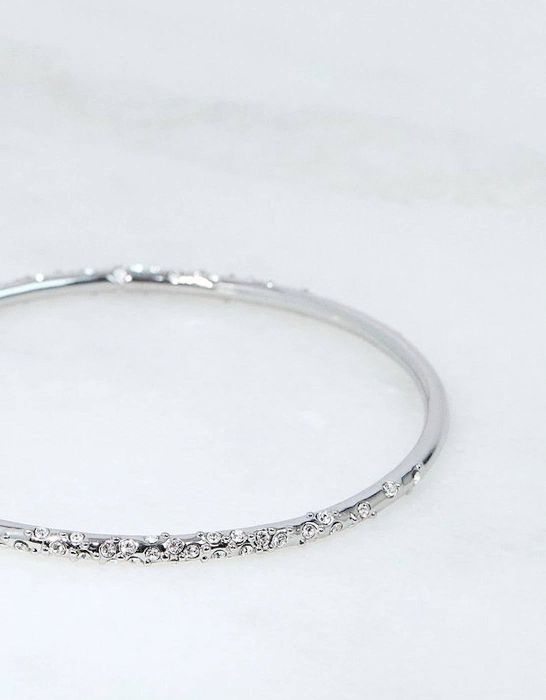 Hand Set European Crystal Sprinkle Bangle
