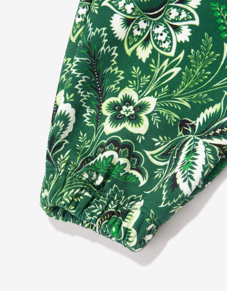 Boys Floral Paisley Joggers in Green