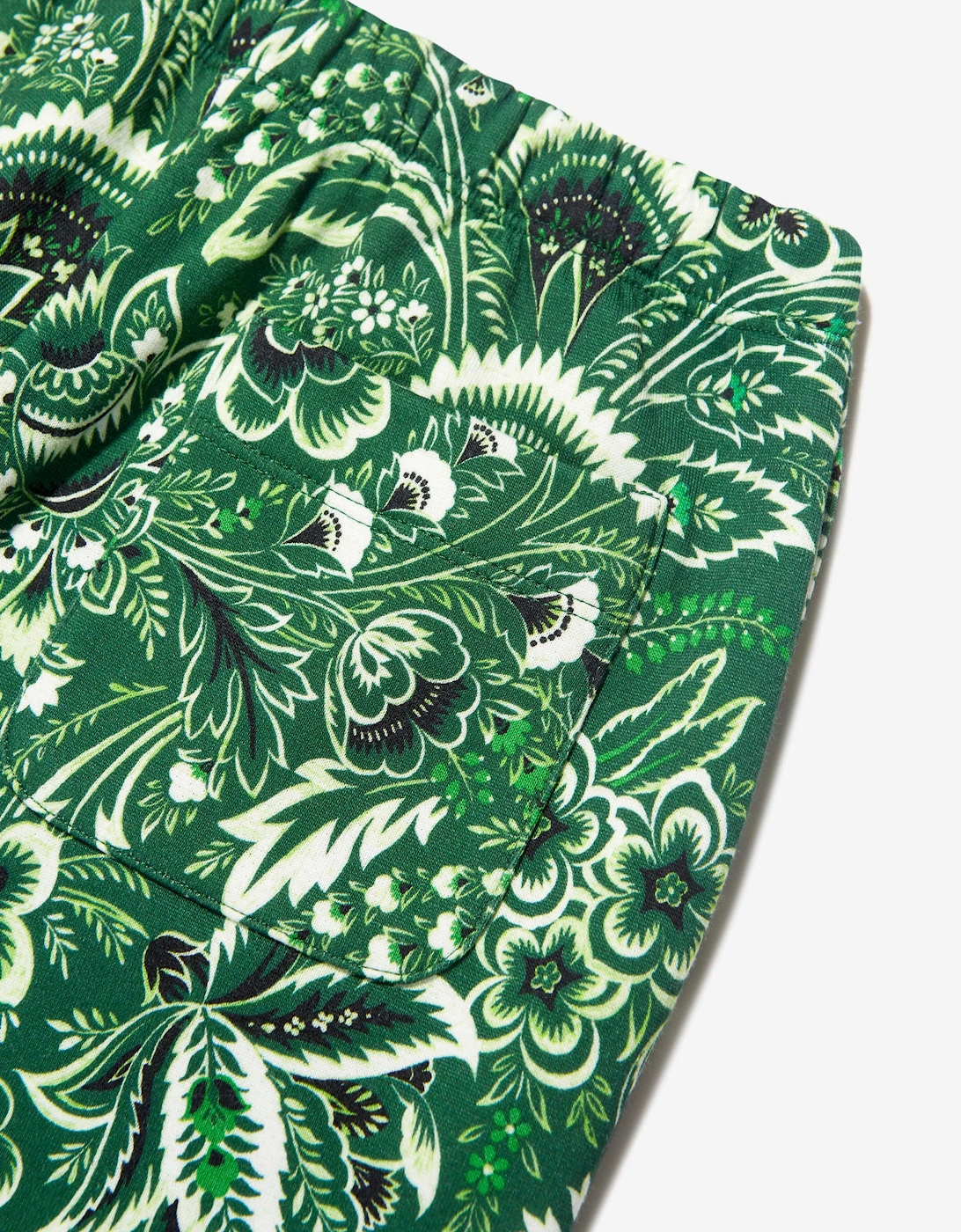 Boys Floral Paisley Joggers in Green