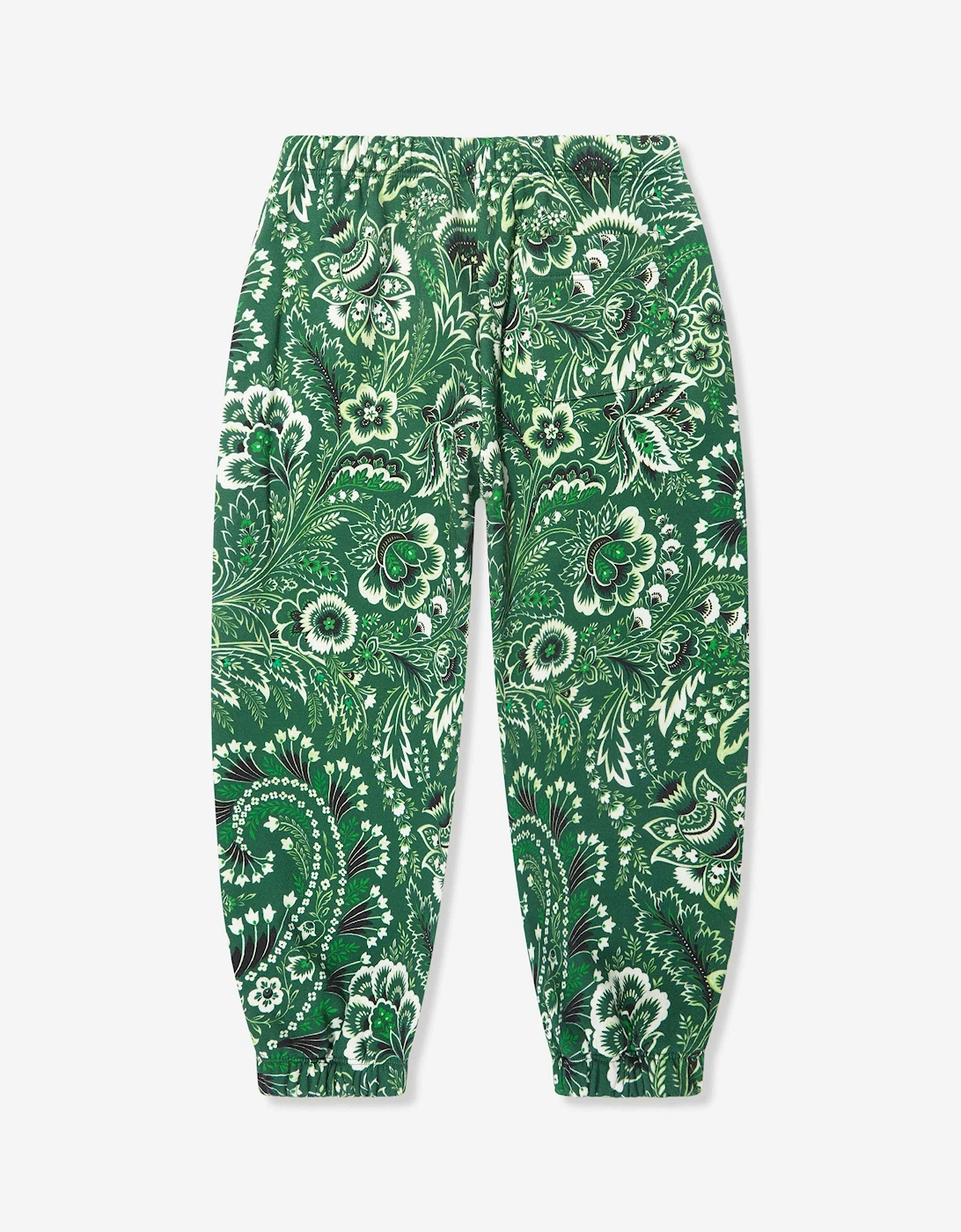 Boys Floral Paisley Joggers in Green