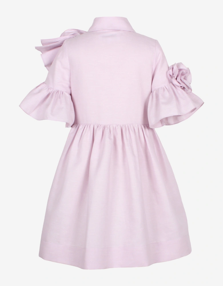 Girls Ruffle Beau Dress in Purple