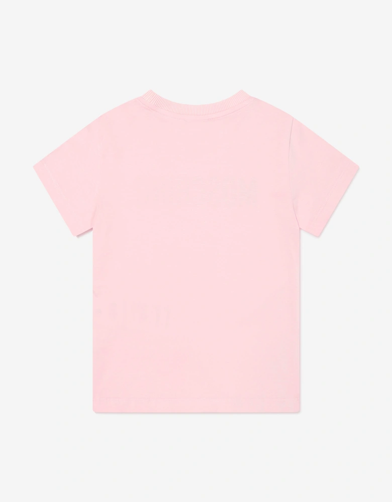 Girls Logo Print T-Shirt in Pink